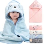 Baby Bath Towel, Absorbent Hooded Towel for Baby Puppy,80*80cm Cartoon Towel